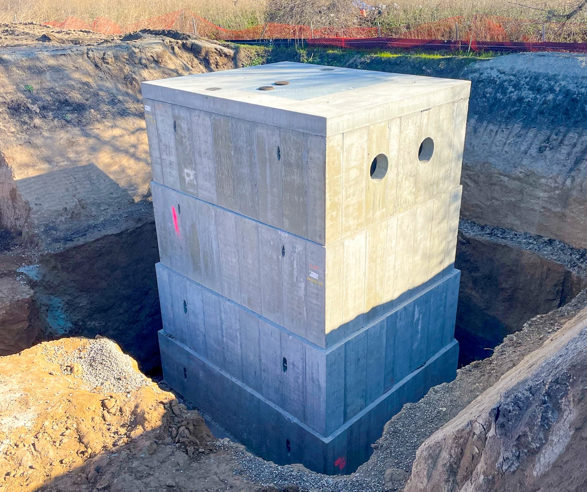 Layered Wet Well Engineered for a 40 Foot Lift Station